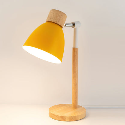 MacaroonGlow - Bordlampe med træramme og bløde farver