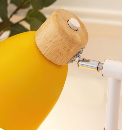 MacaroonGlow - Bordlampe med træramme og bløde farver
