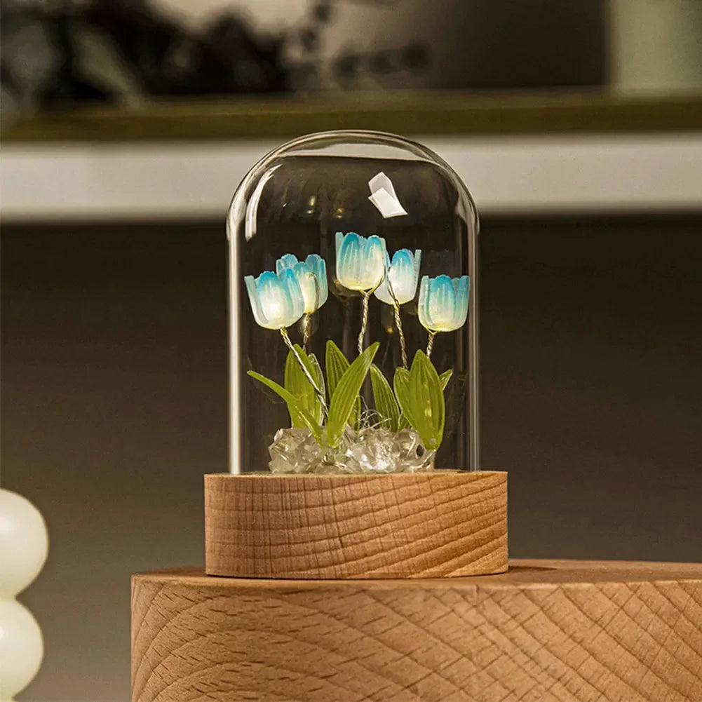 VerreLuxe - Lampe Tulipe pour la Nuit