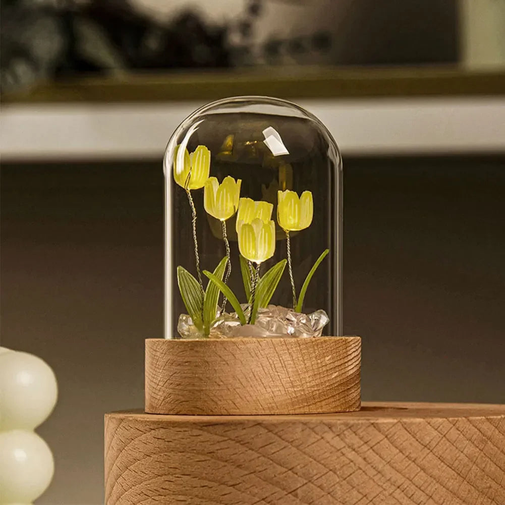 VerreLuxe - Lampe Tulipe pour la Nuit