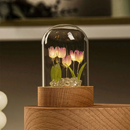VerreLuxe - Lampe Tulipe pour la Nuit