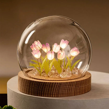 VerreLuxe - Lampe Tulipe pour la Nuit