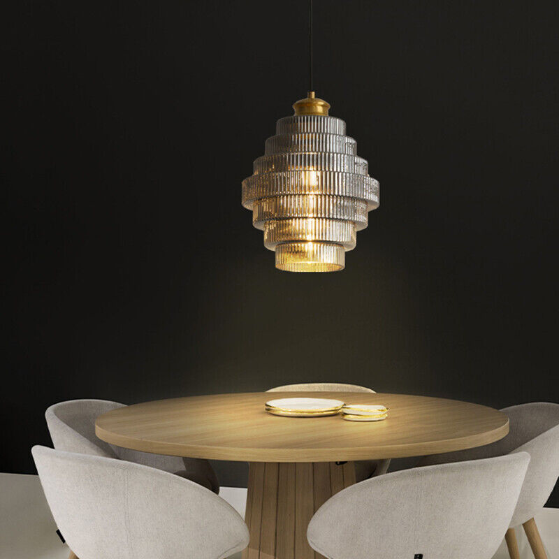 BrassGlow - Bottle-Shaped Brass Glass Pendant Light