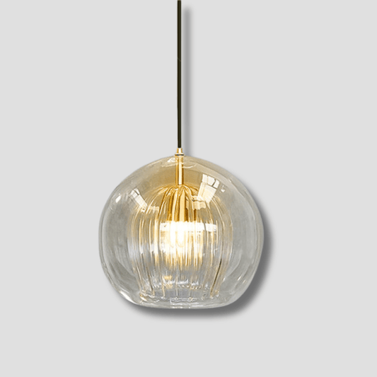 SolarisGlow - AmberSphere Pendant Lamp with Radiant Elegance