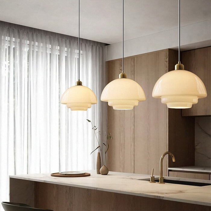 Halo de verre | Suspension blanche