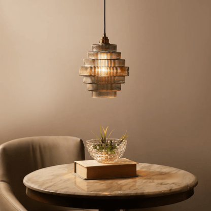 BrassLuxe - Pendant Lamp with Retro Glass Shape
