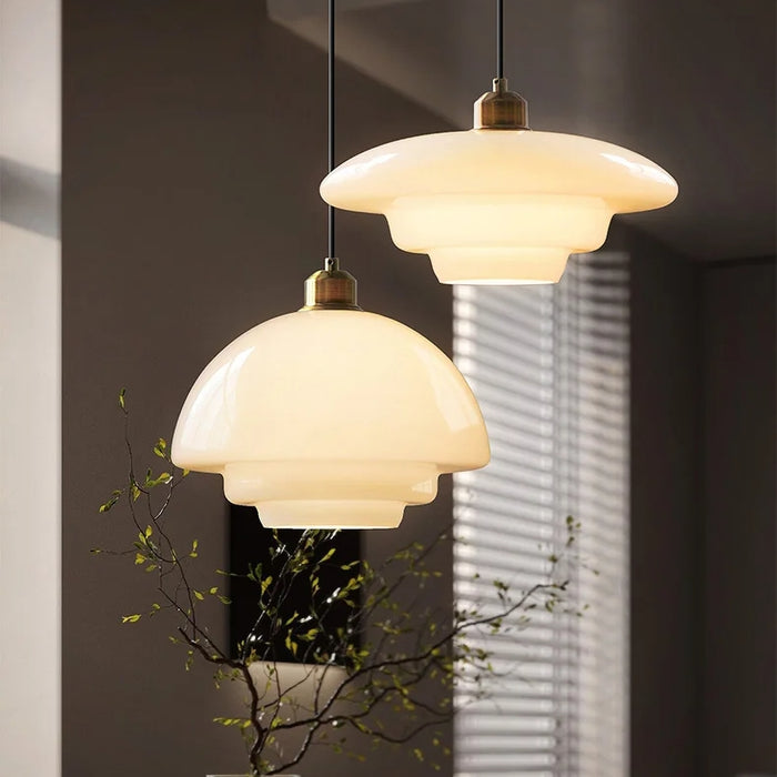 Halo de verre | Suspension blanche