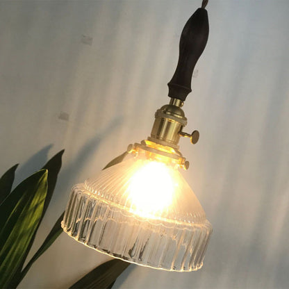 LoftRipple - Rustic 1-Light Glass Pendant Lamp