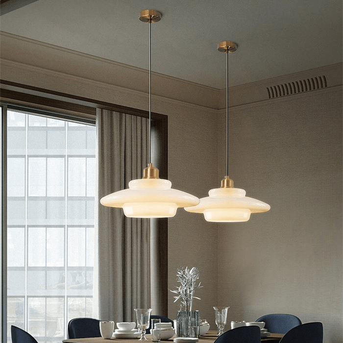 Halo de verre | Suspension blanche