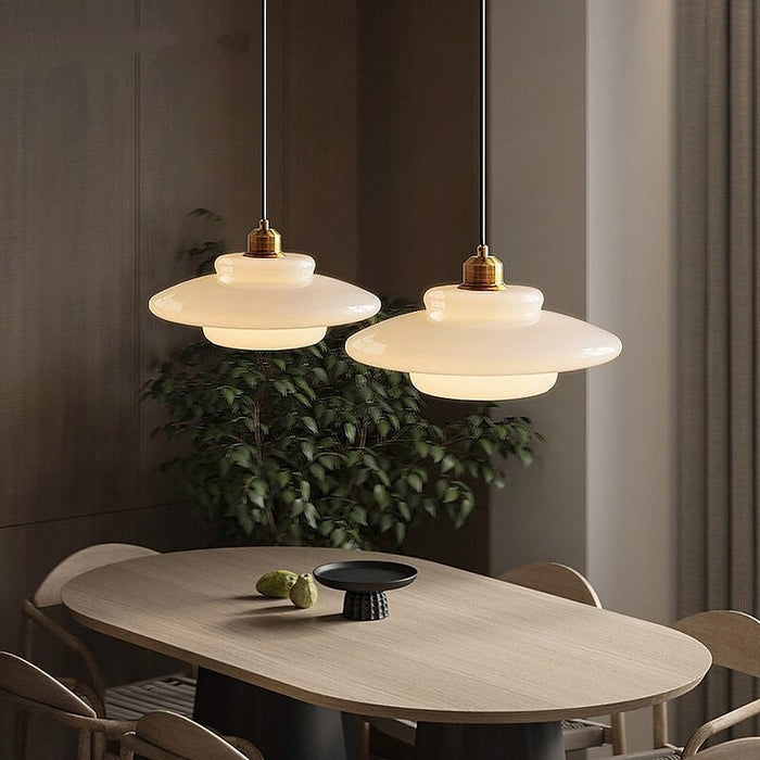 Halo de verre | Suspension blanche
