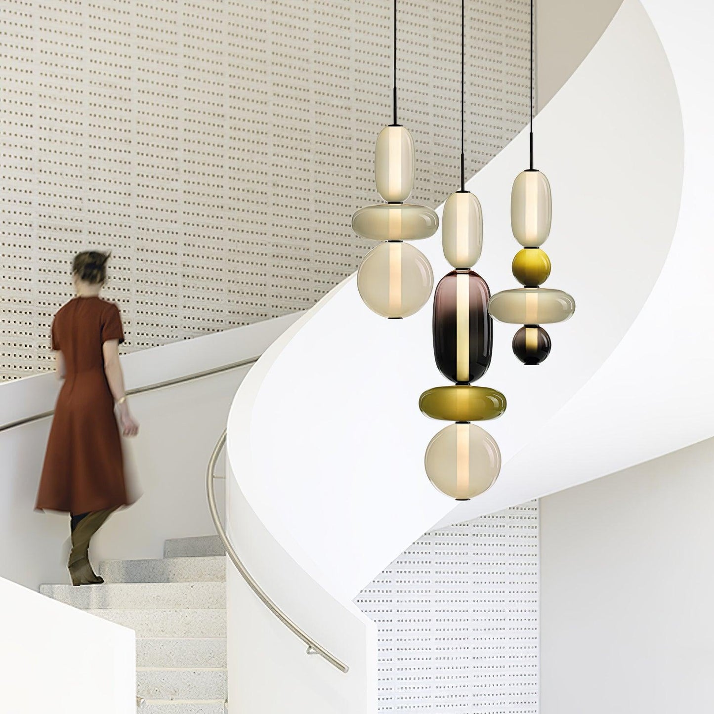 Pendant Light Made of Candied Glass