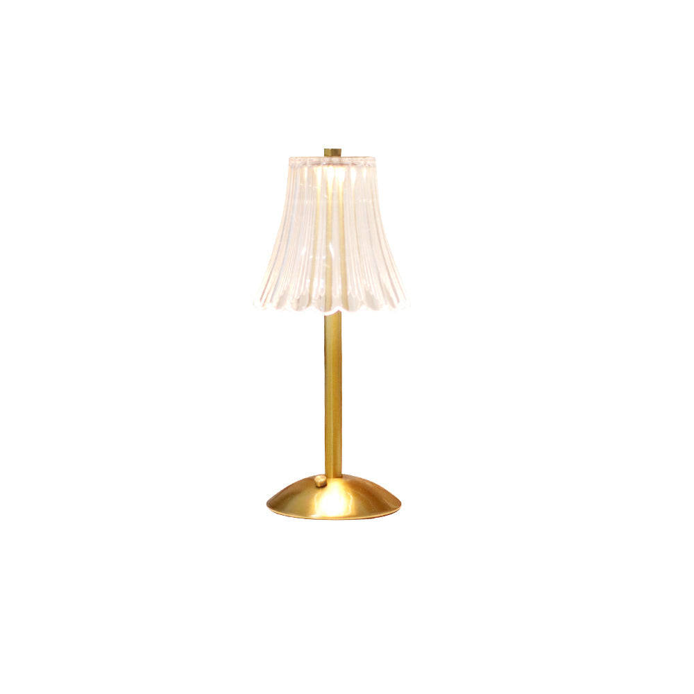 DiamondGlow – Bærbar bordlampe med guldfinish