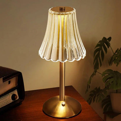 VintageRadiance - Lampe de table en cristal au look luxueux