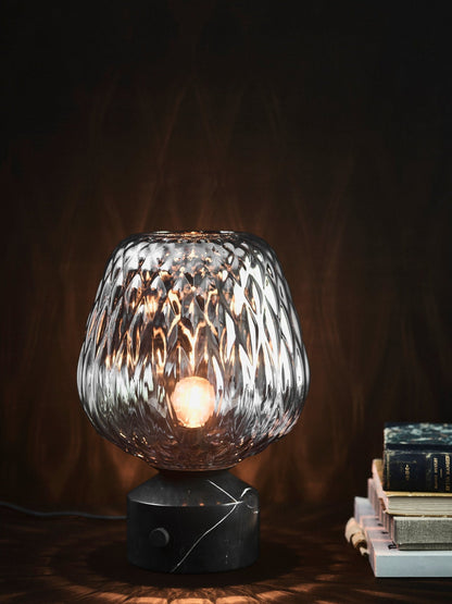 GlowBlazer - Moderne bordlampe med glasskærm og stemningslys