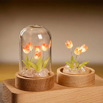 VerreLuxe - Lampe Tulipe pour la Nuit