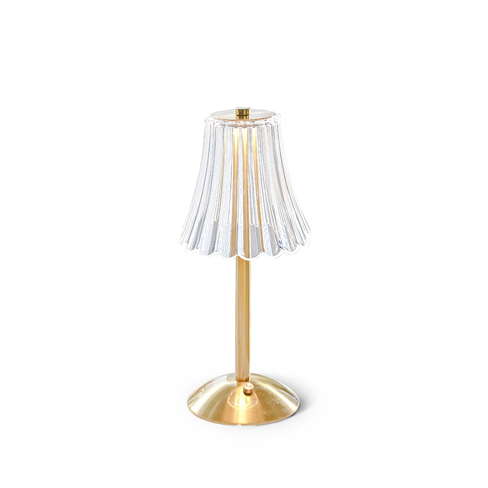 DiamondGlow – Bærbar bordlampe med guldfinish
