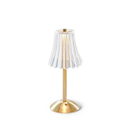DiamondGlow – Bærbar bordlampe med guldfinish