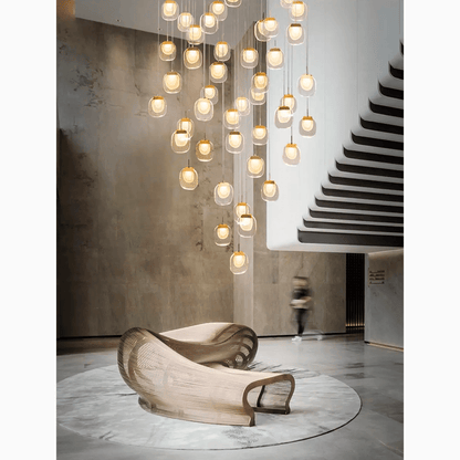 StairLuxe - Innovativer Kronleuchter für Treppen mit Kristallen