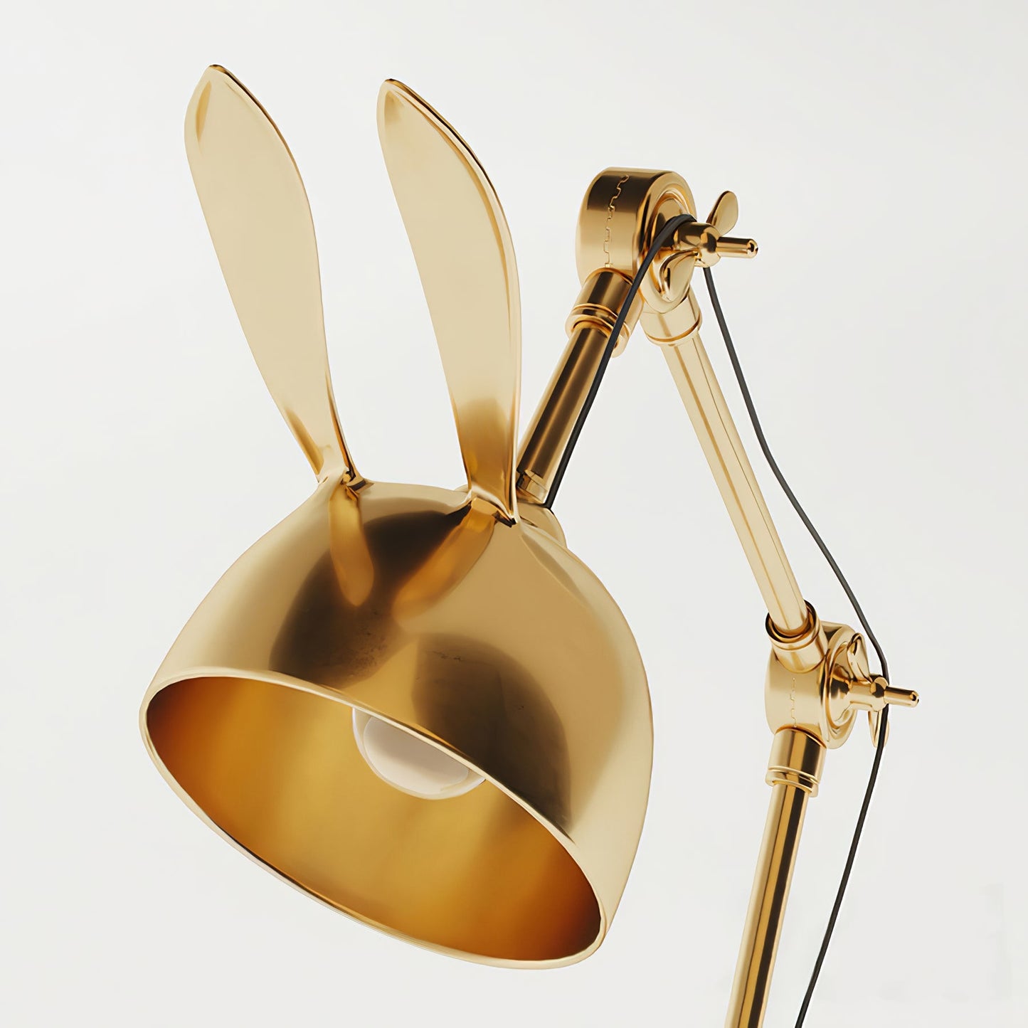 EarCharm - Guld Bordlampe med Kanintema