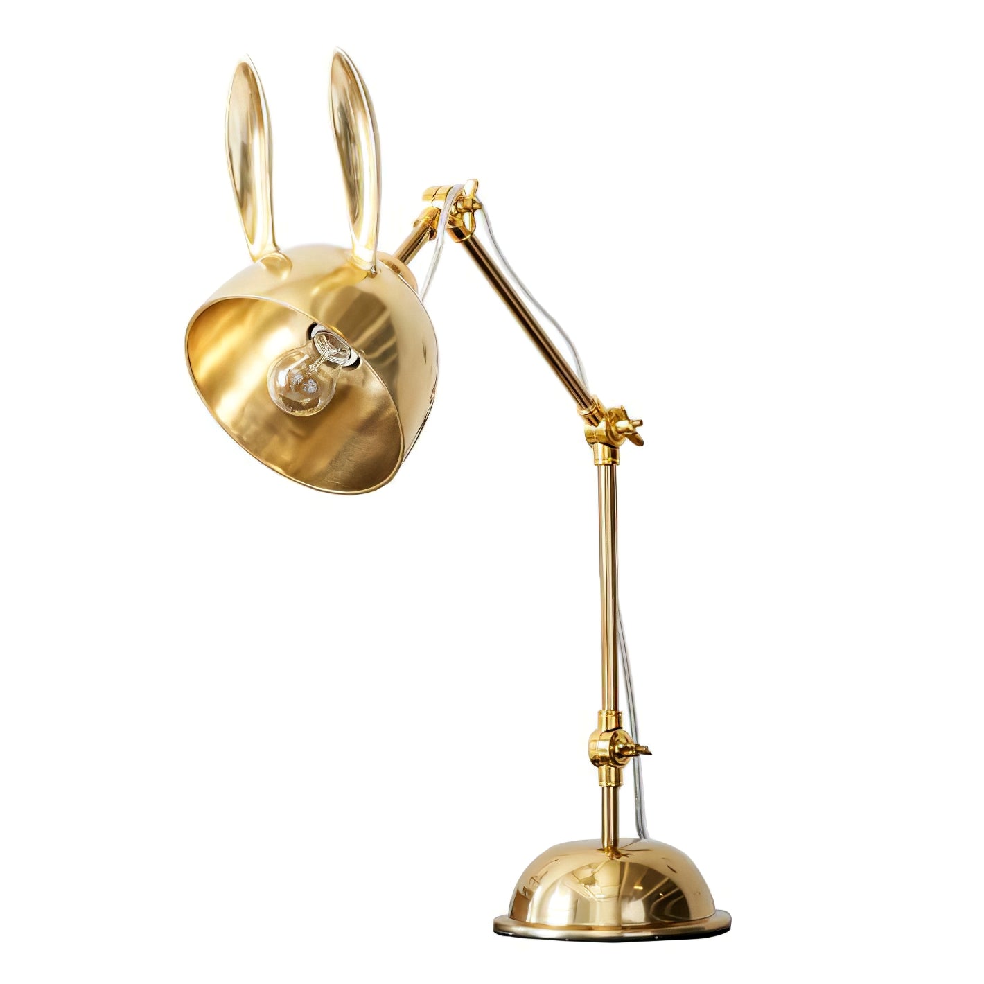 EarCharm - Guld Bordlampe med Kanintema