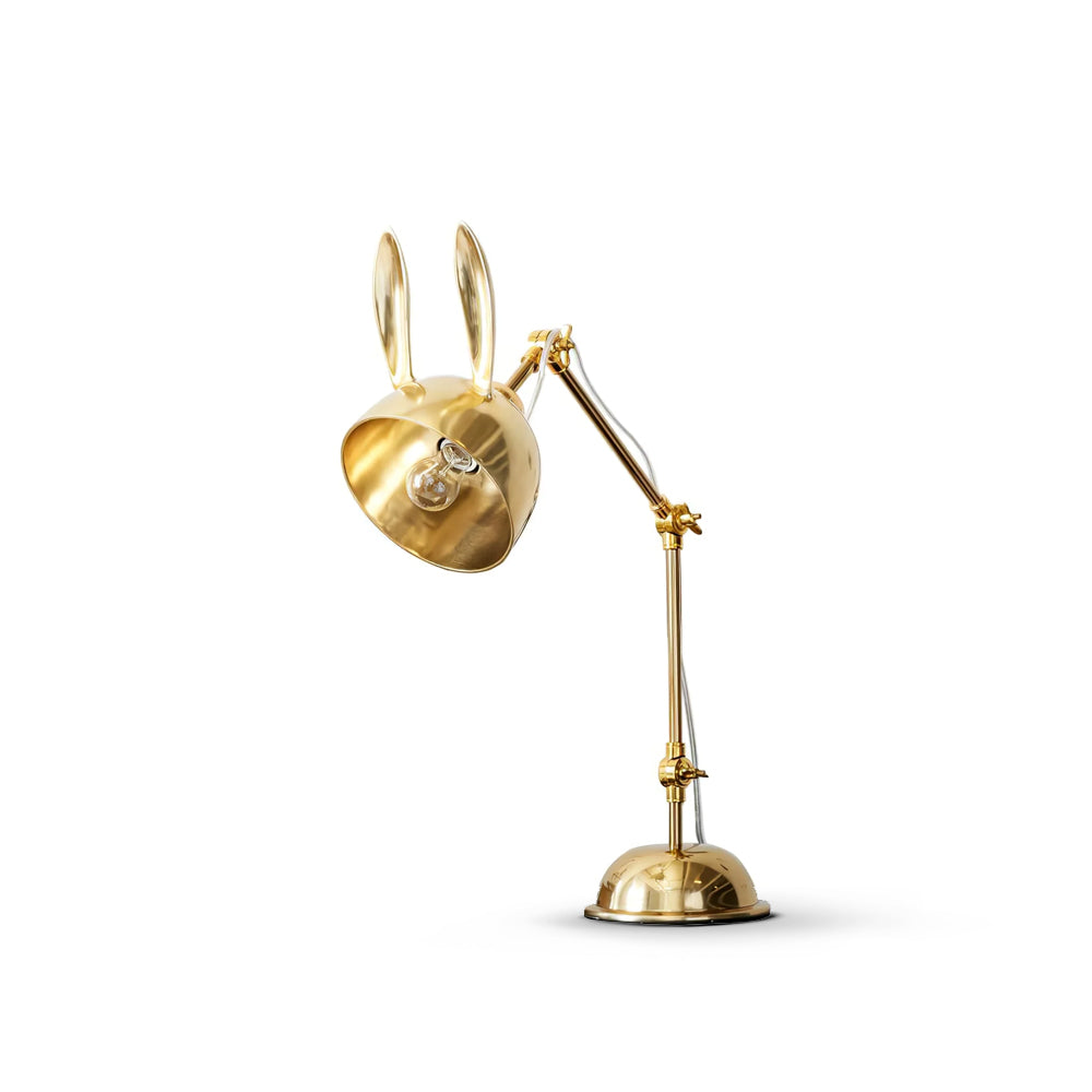 EarCharm - Guld Bordlampe med Kanintema