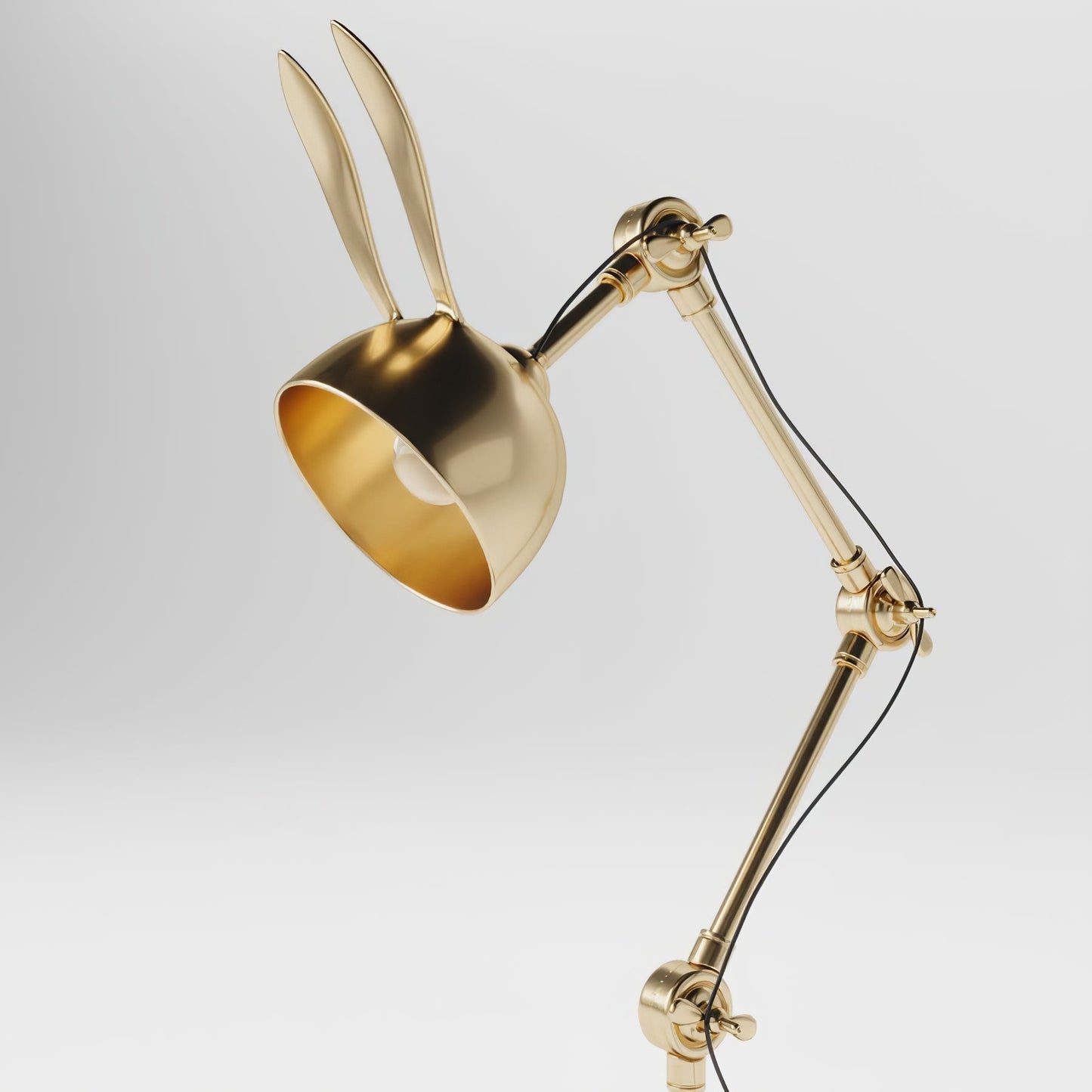 EarCharm - Guld Bordlampe med Kanintema