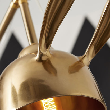 EarCharm - Guld Bordlampe med Kanintema