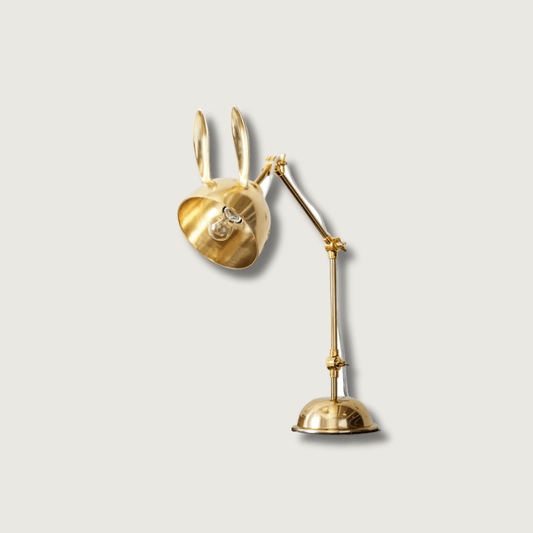 EarCharm - Guld Bordlampe med Kanintema