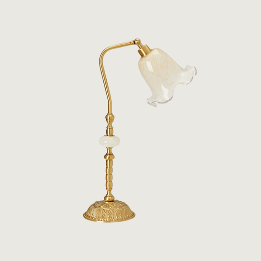 TulipGlow | Lampe de table en laiton pour espaces de travail
