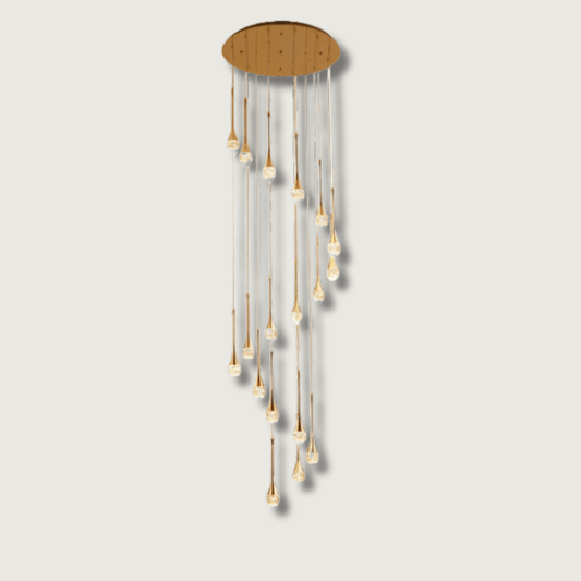 HelixGlow - Spiral Chandelier for Staircase