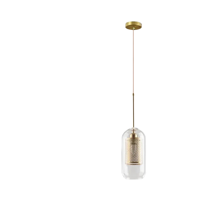 NylahGlow - Modern Loft Pendant Light in Iron and Glass