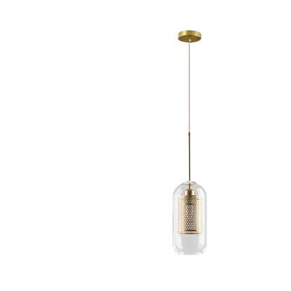 NylahGlow - Modern Loft Pendant Light in Iron and Glass