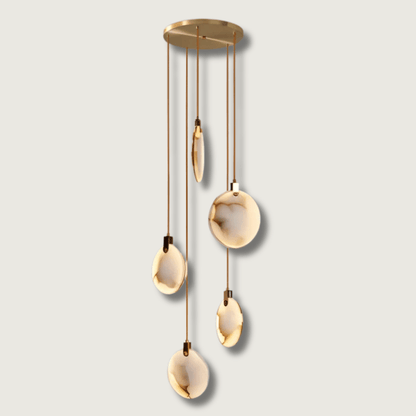 MarbleGlow - Ring Chandelier