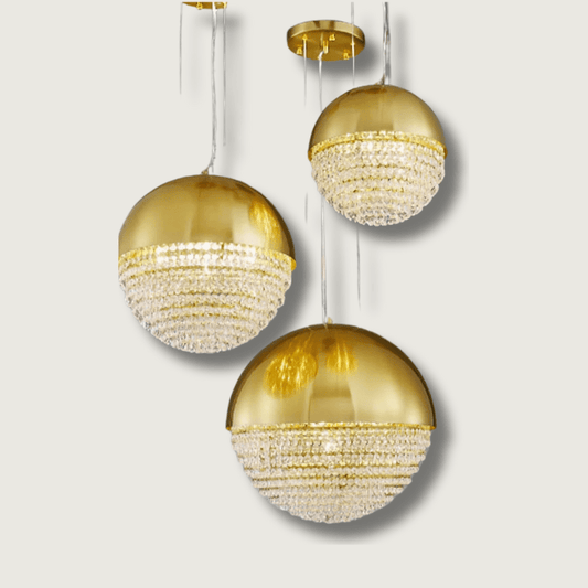 CrystalOrbs - Luxus Gold Kristall Kronleuchter