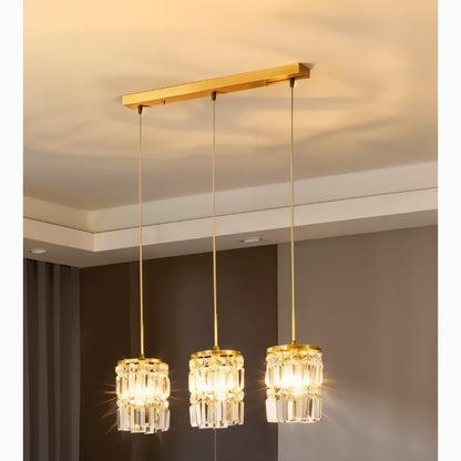 LumiCopper - Art Deco Crystal LED Pendant Light