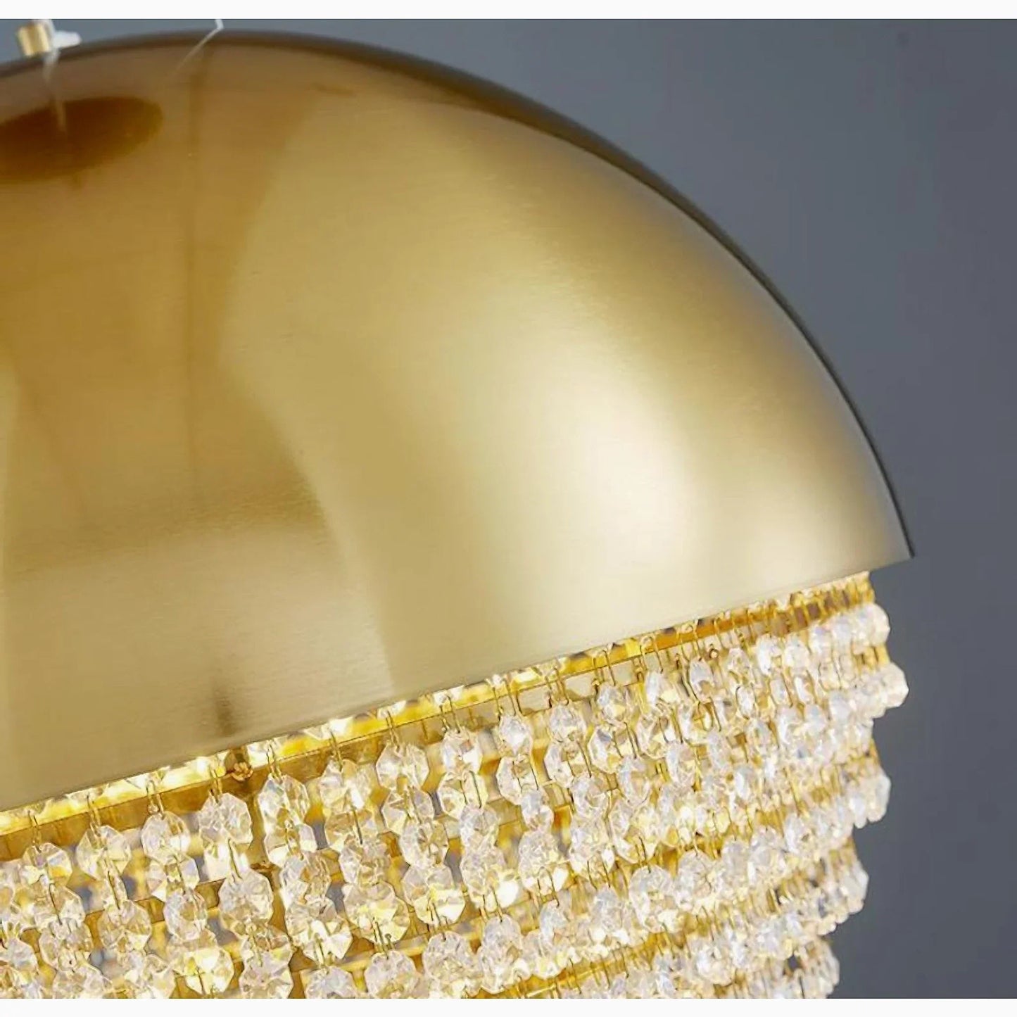CrystalOrbs - Luxe Gold Crystal Chandelier