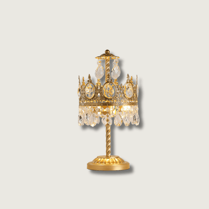 ChicAura - Bordlampe med krystaller og elegant guldbase