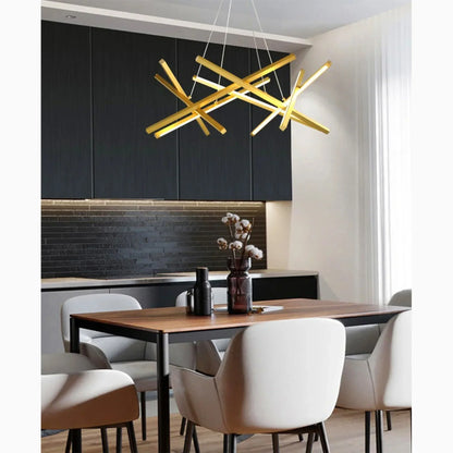 LumoFlow - LED Pendant Light with Abstract Lines