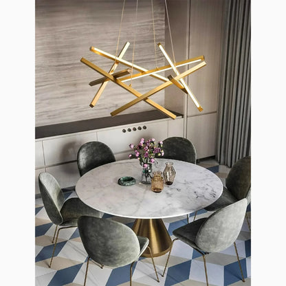 LumoFlow - LED Pendant Light with Abstract Lines