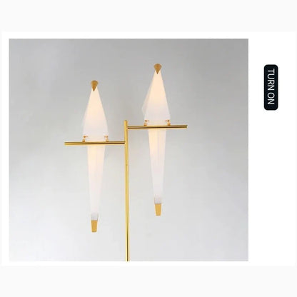 ParrotGold - Gulvlampe i guld