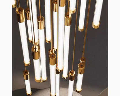 LuxeStairs - LED Gold Kronleuchter