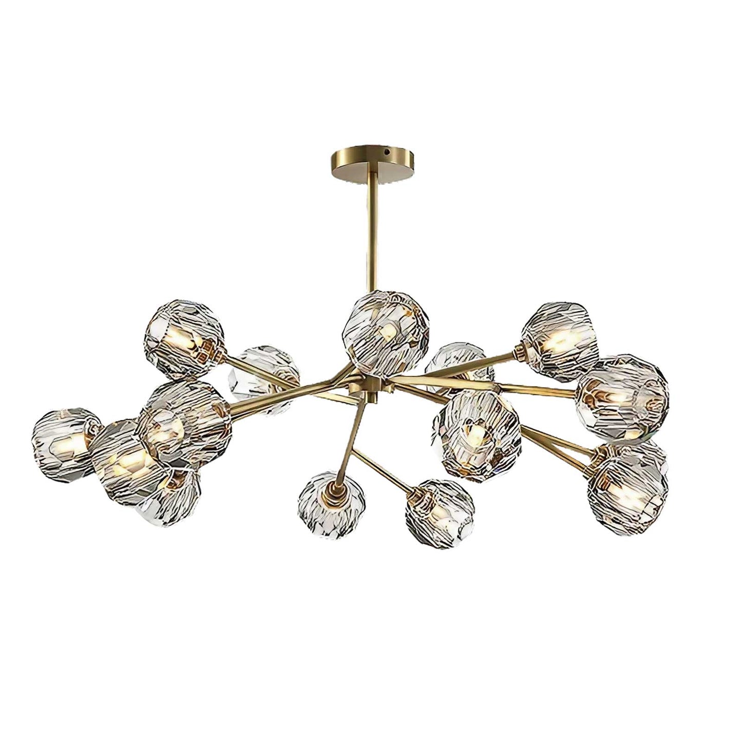 CrystalBrilliance - Stilvoller Kupfer-Kronleuchter mit LED-Beleuchtung