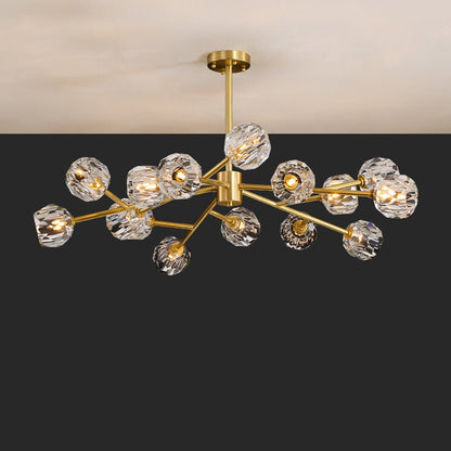 CrystalBrilliance - Stilvoller Kupfer-Kronleuchter mit LED-Beleuchtung