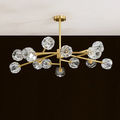 CrystalBrilliance - Stilvoller Kupfer-Kronleuchter mit LED-Beleuchtung