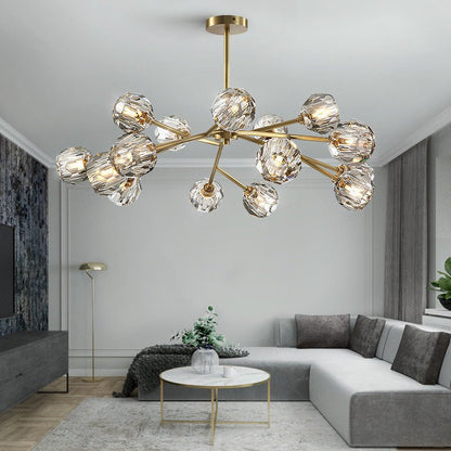 CrystalBrilliance - Stilvoller Kupfer-Kronleuchter mit LED-Beleuchtung