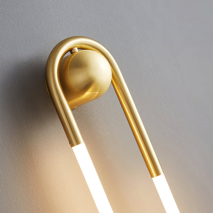 OvalGlow - Minimalistische Wandleuchte in Schwarz und Gold