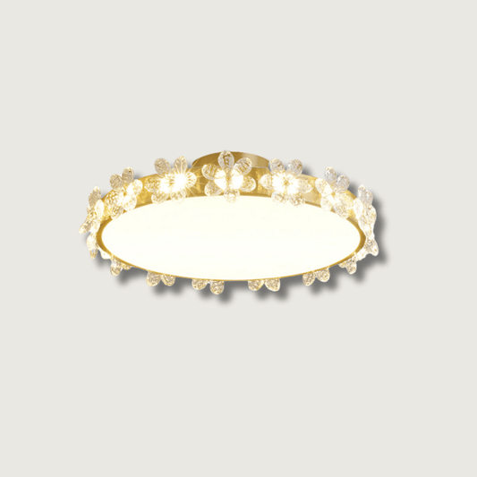LuxePetal - Ceiling Light with Crystal Petals and Subtle Lighting