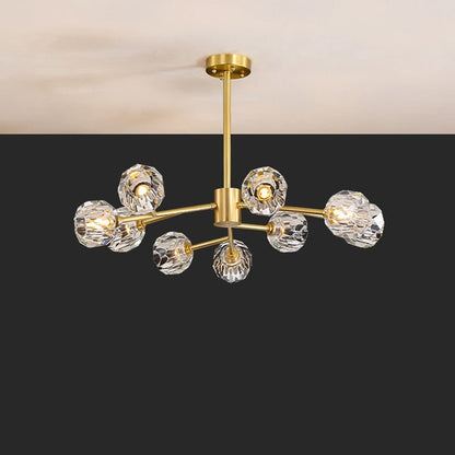 CrystalBrilliance - Stilvoller Kupfer-Kronleuchter mit LED-Beleuchtung
