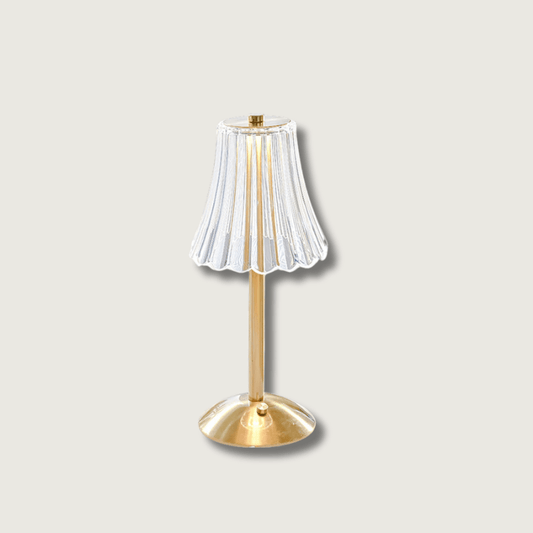 DiamondGlow – Bærbar bordlampe med guldfinish