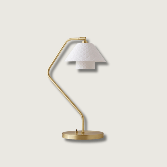 LuxeOxford - Dobbelt bordlampe med slankt design og subtil lysdiffusion
